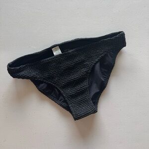 Aerie Charcoal Textured Bikini Bottom